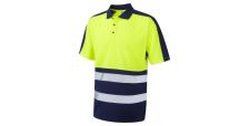 Watersmeet ISO 20471 Cl 1 Dual Colour Coolviz Plus Polo Shirt HV Yellow